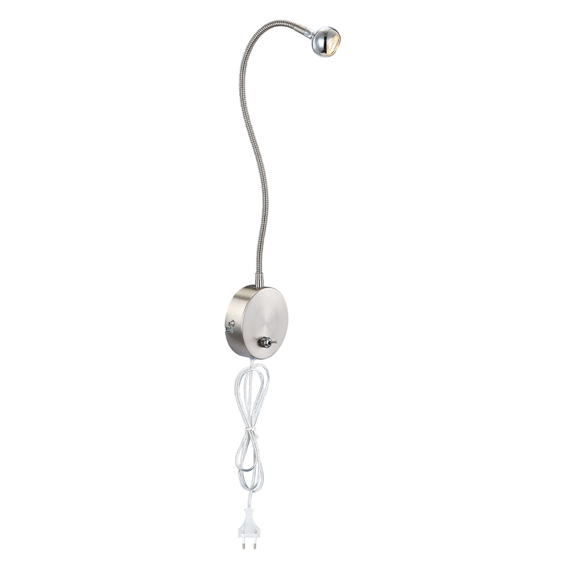 Globo Serpent LED - Wall Lamp - Nickel Matt - Integrated LED - 1x 3W LED (incl.)